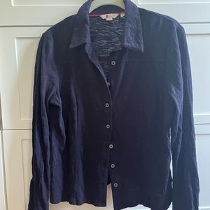 Navy blue Boden buttoned top 8P